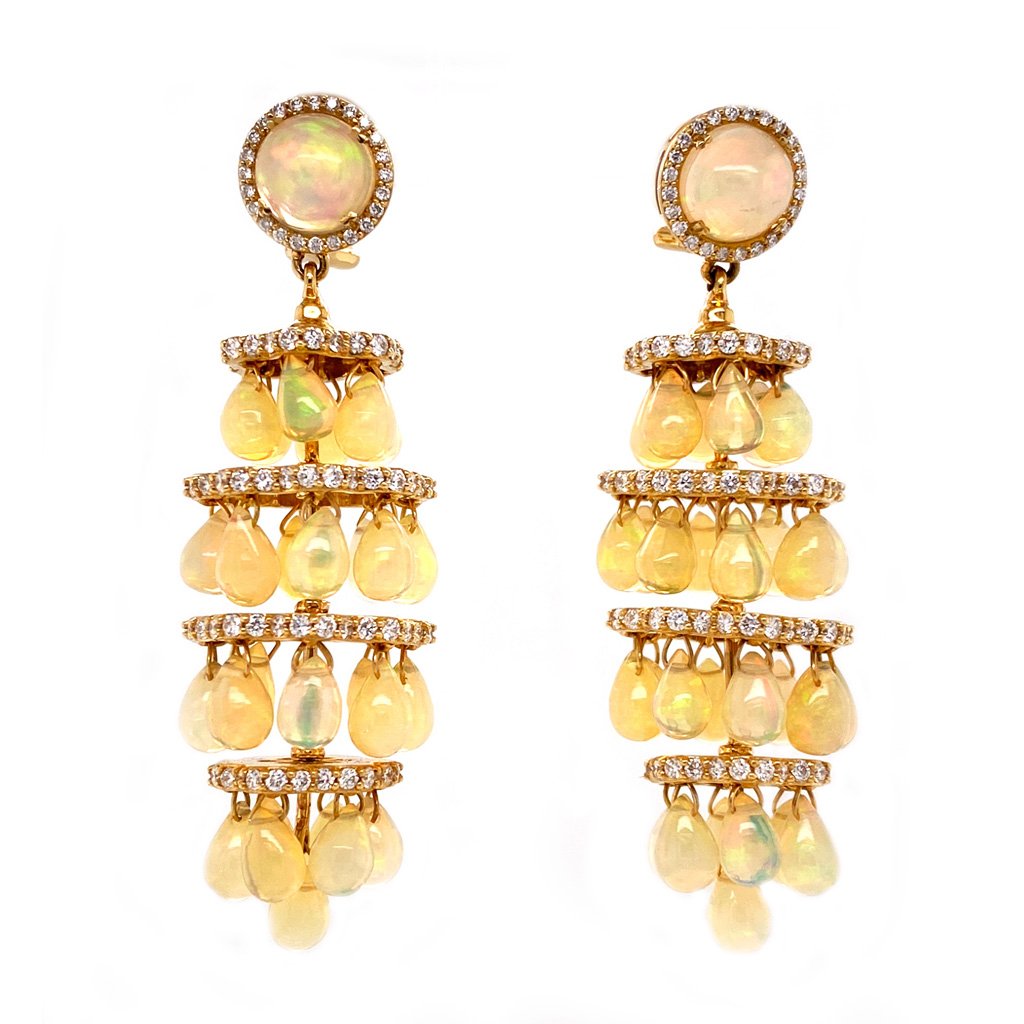 Opal Chandelier earrings