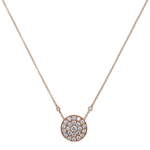 Pave Disc Necklace