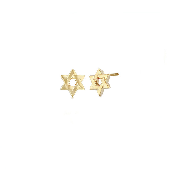 Plain Star of David Stud Earrings