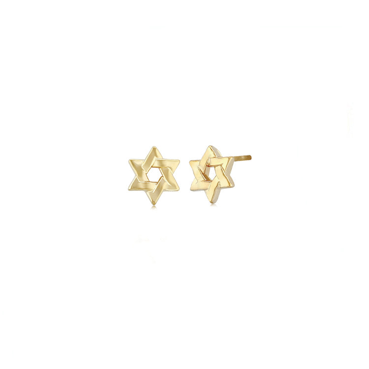 Plain Star of David Stud Earrings