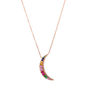 rainbow moon necklace