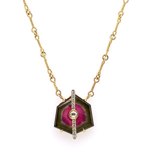 watermelon tourmaline necklace