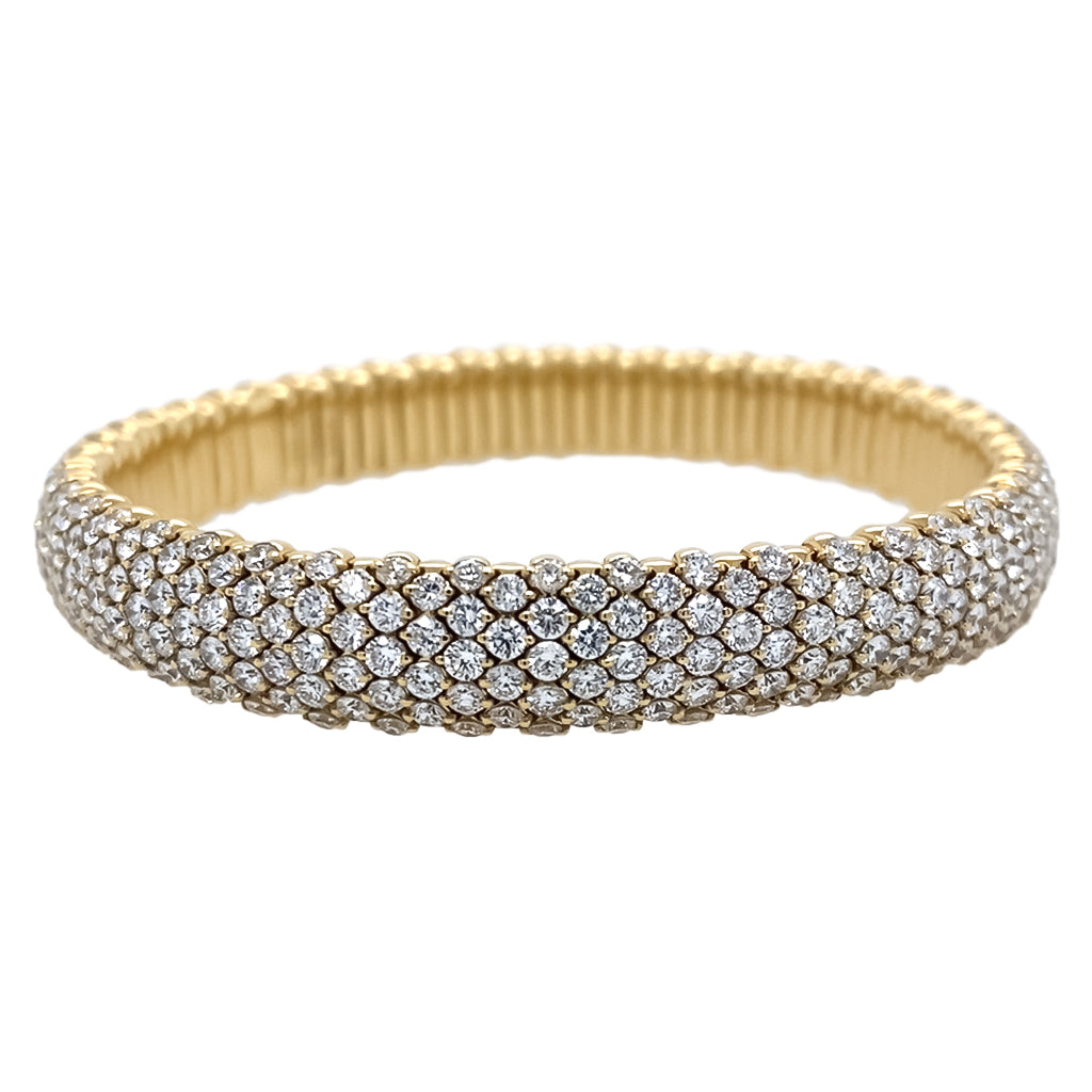 Wide Diamond Stretch Bracelet