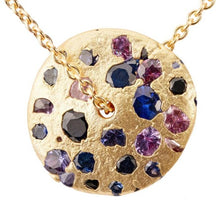 Sapphire Spinning Disc Necklace