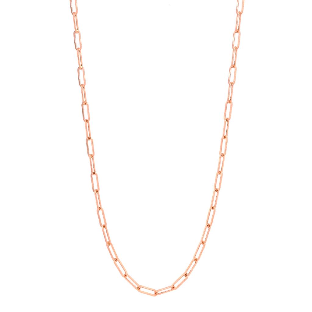 Rose Gold Delicate Paperclip Chain Necklace