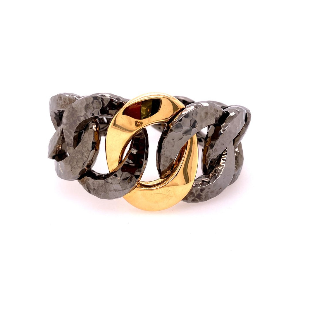 Interlocking Circle Wide Cuff Bracelet