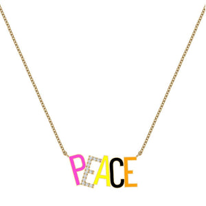 Neon "Peace" Necklace