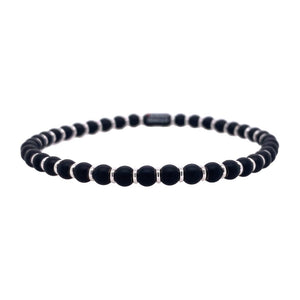 Black Ceramic Bead Bracelet