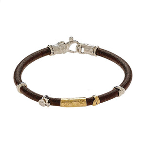 Single strand leather bracelet