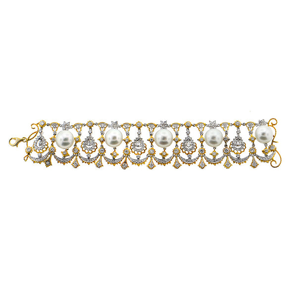 Pearl and Diamond Bracelet