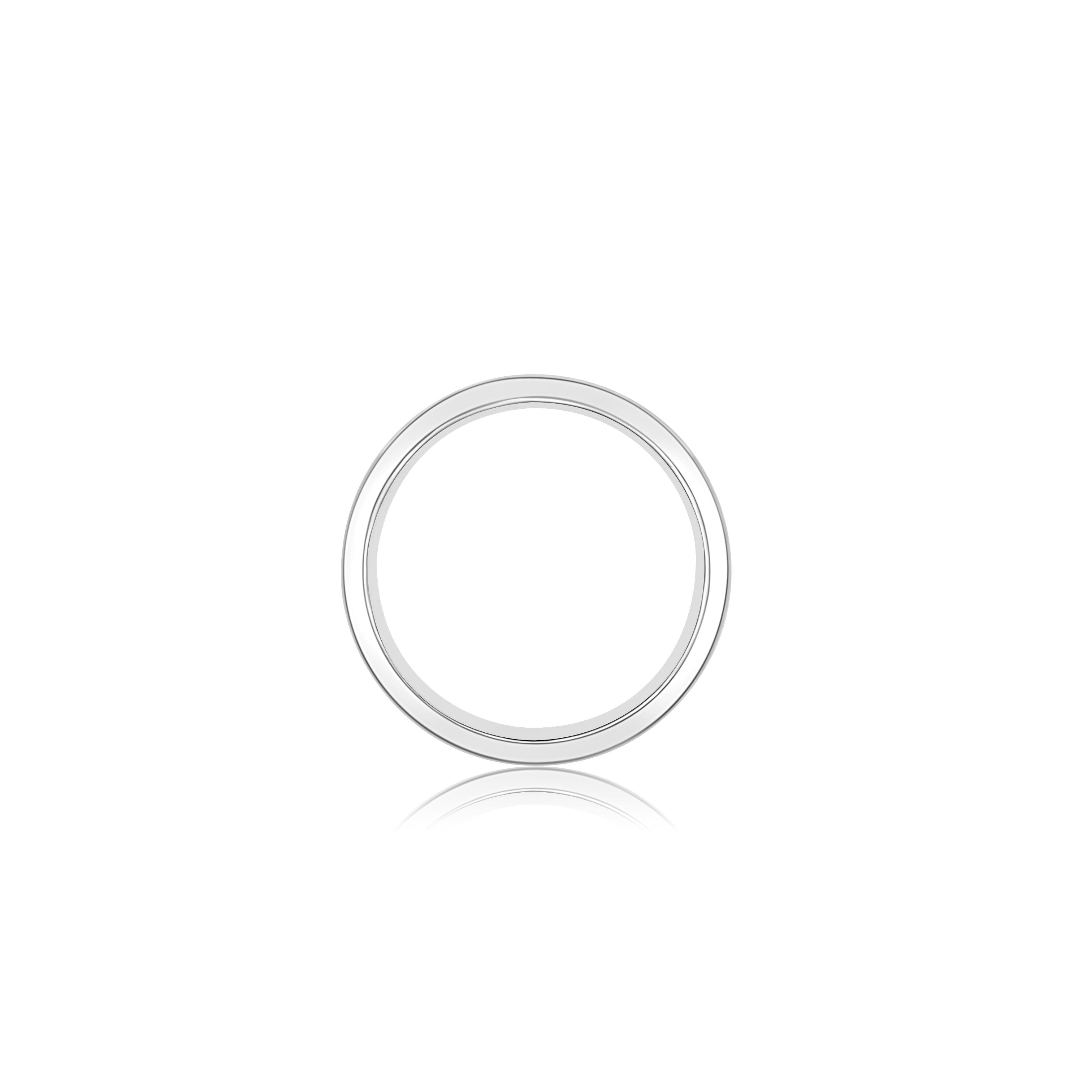 Men's triple ridged matte wedding band