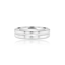 Men's high polish double wedding band