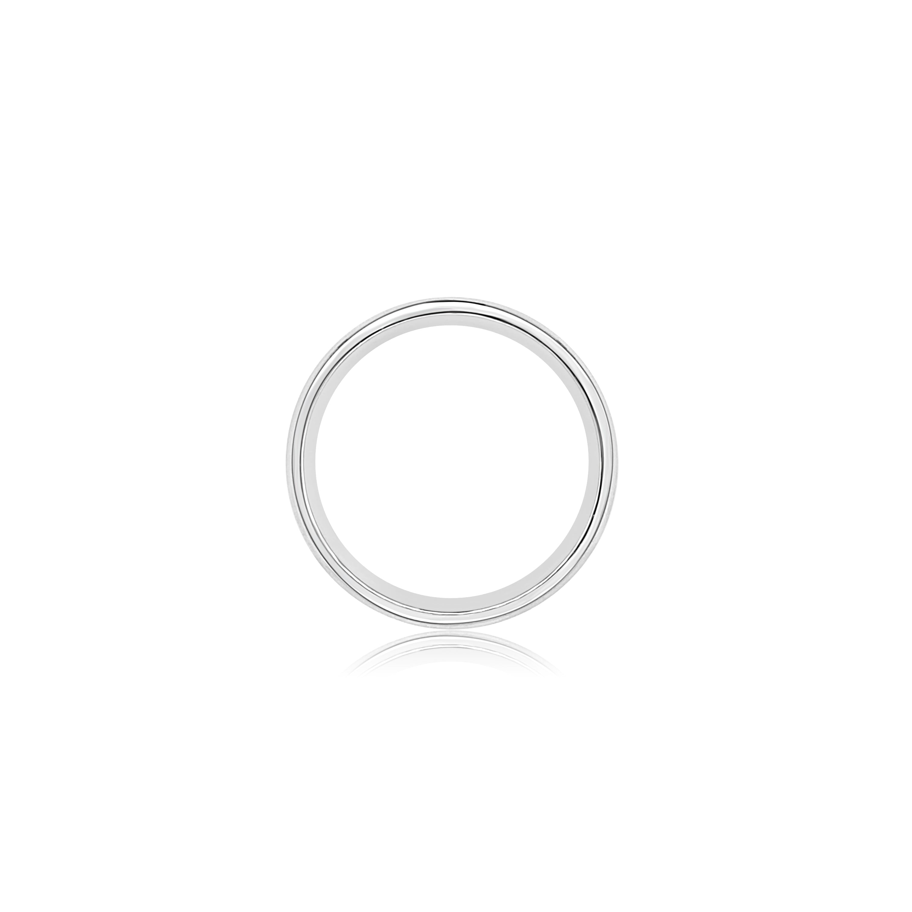 Men's flat matte finish and shiny wedding band
