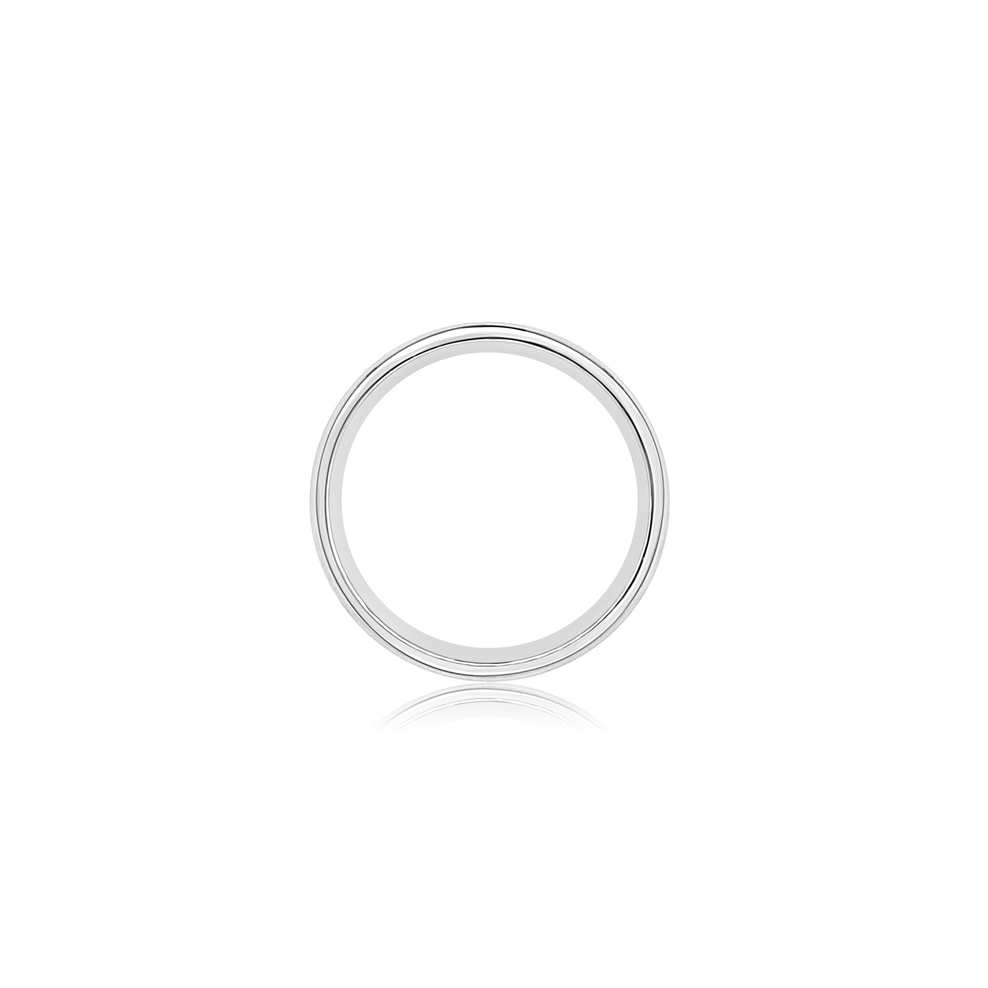 Men's flat matte finish and shiny wedding band