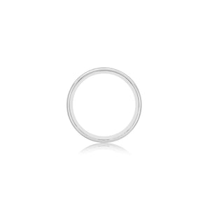 Men's two tone matte wedding band