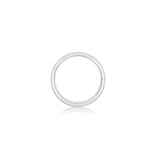 Men's two tone shiny flat wedding band