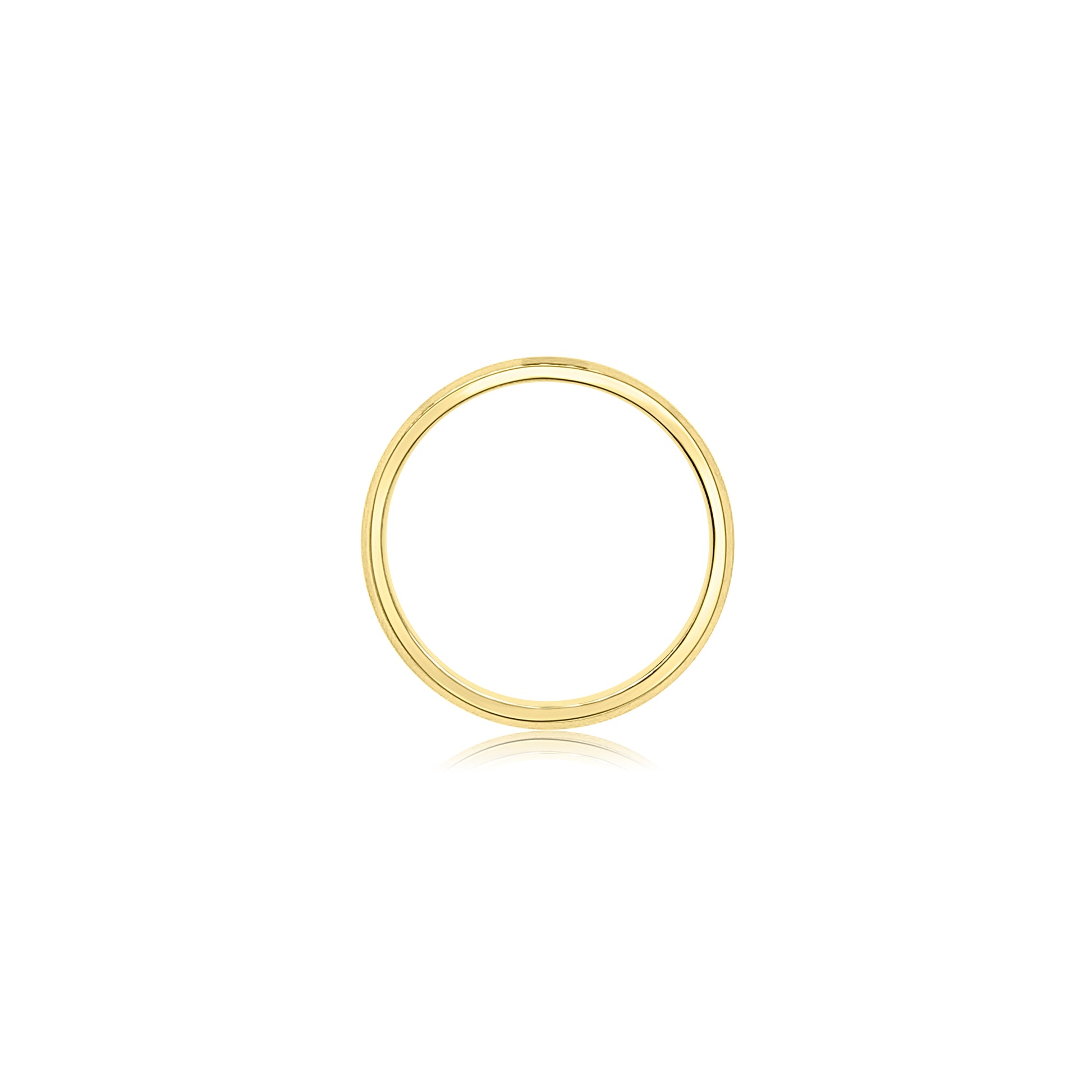 Men's two tone shiny flat wedding band