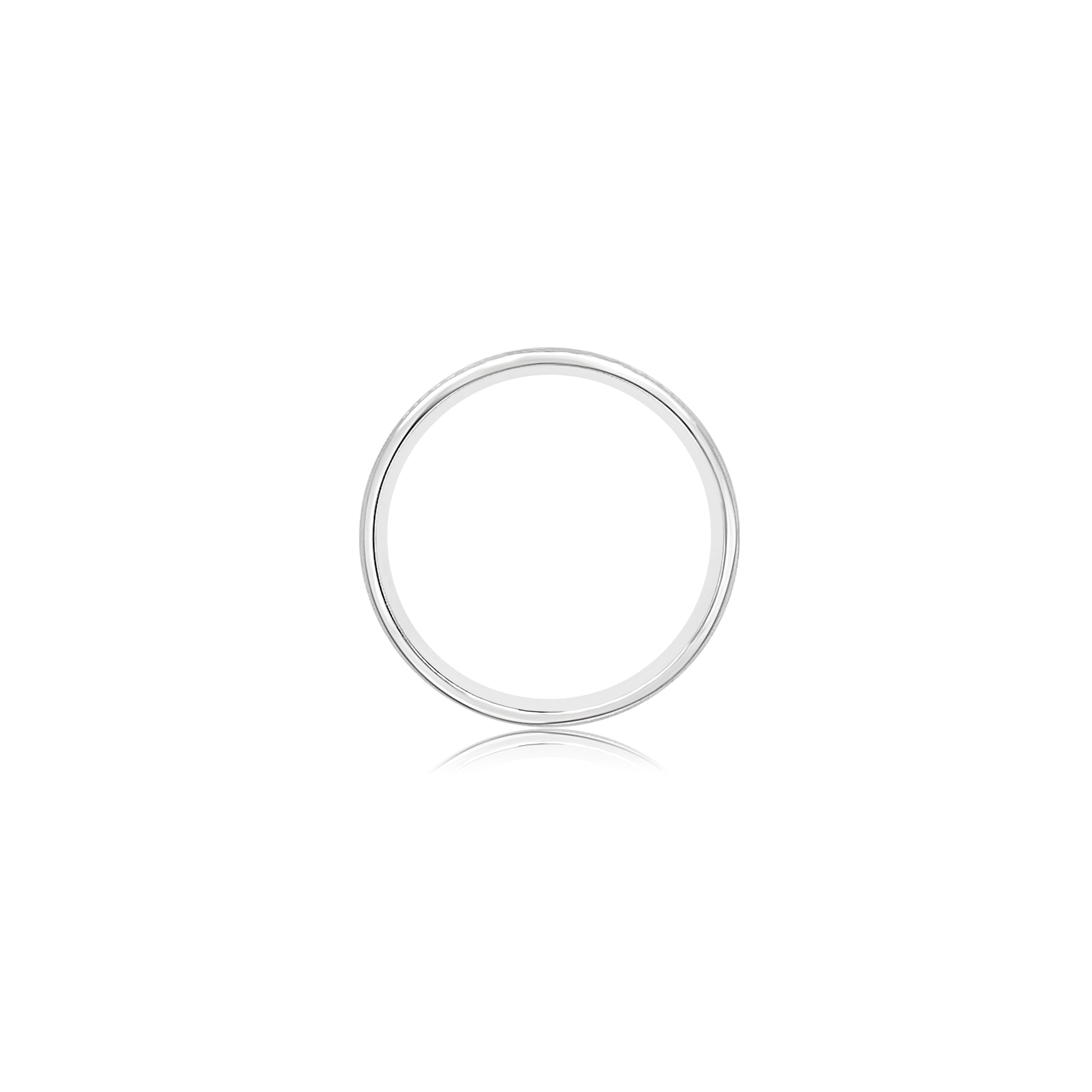 Men's two tone matte-shiny flat wedding band