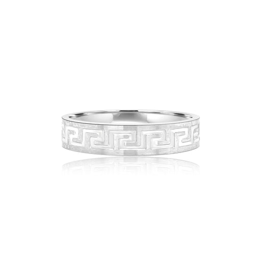 Men's matte flat wedding band