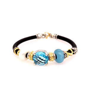 Turquoise and Aquamarine bracelet
