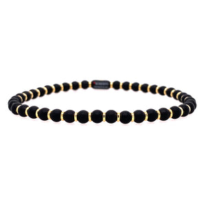 Matte Black Ceramic Stretch Bracelet