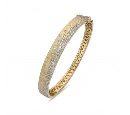 Scattered Diamond Bangle Bracelet