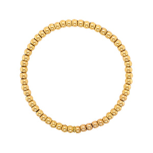18K Yellow Gold Bead Stretch Bracelet