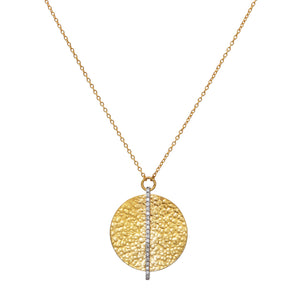 Hammered Disc Necklace