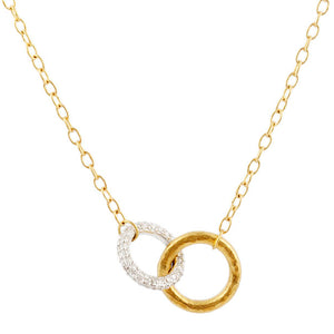 Diamond Interlocking Circle Necklace