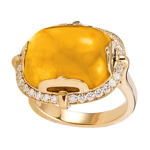 Cabochon Citrine Ring