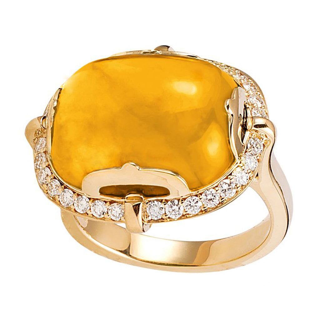 Cabochon Citrine Ring