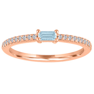 Thin Diamond and Gemstone Band