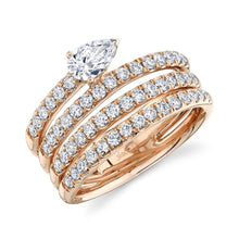 Multi Row Band Diamond Ring