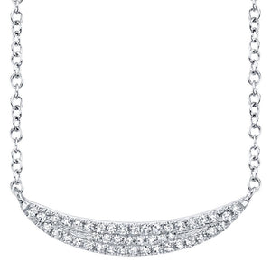 Pave Crescent Necklace