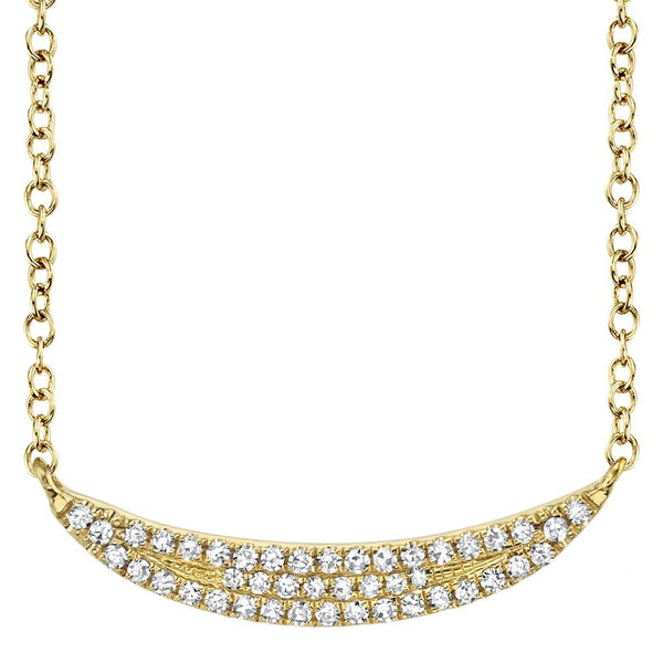 Pave Crescent Necklace