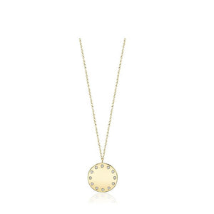 Diamond Disc Necklace