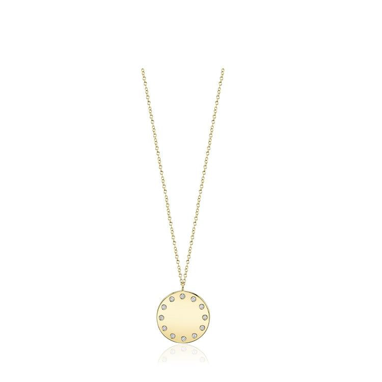 Diamond Disc Necklace