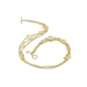 Gold Sueno Double Wrap Toggle Bracelet