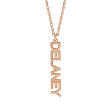 Block nameplate necklace