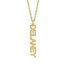 Block nameplate necklace