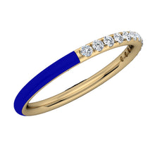 Enamel and Diamond Band