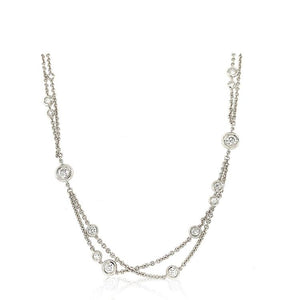 2 Row Diamond By the Yard Necklace