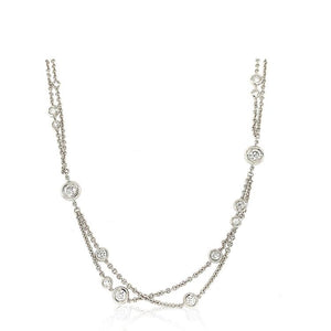 2 Row Diamond By the Yard Necklace