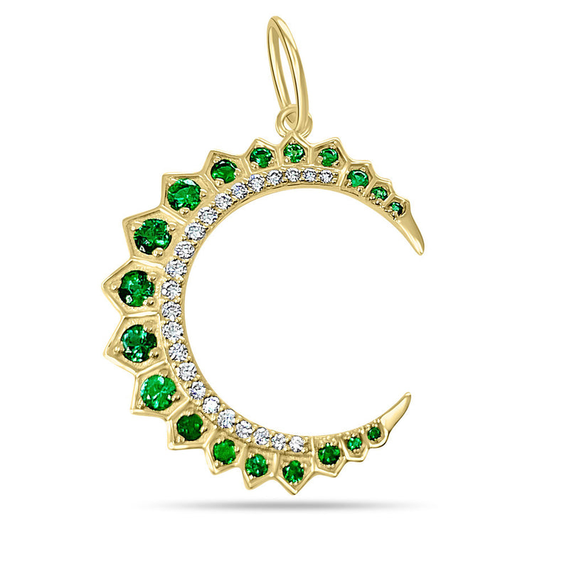 Emerald Crescent Moon Charm Pageo Fine Jewelers