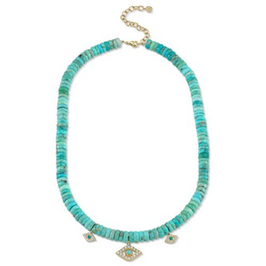 Turquoise Evil Eye Necklace