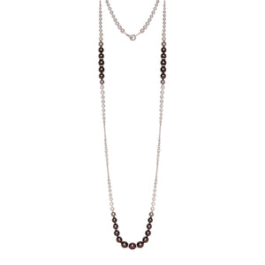 Tahitian and Akoya Pearls and Diamond Necklace