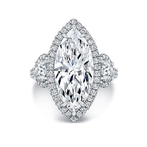 Pageo Fine Jewelers' Marquise Diamond Ring, a silver ring for women.