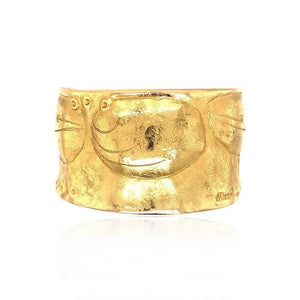 Wide Gold Cuff Bracelet