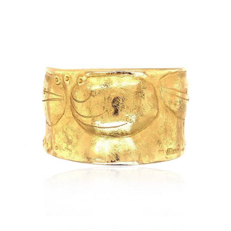 Wide Gold Cuff Bracelet