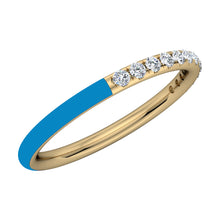 Enamel and Diamond Band